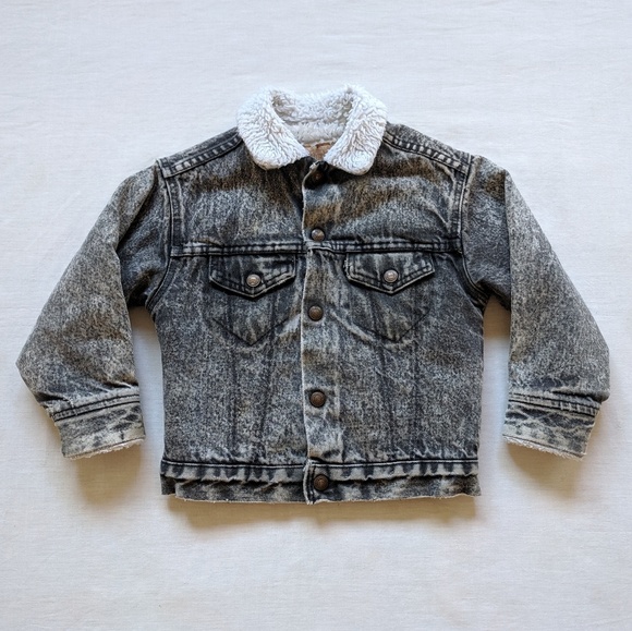 Levi's Other - VTG Little Levi's Acid Wash Sherpa Trucker 7 USA